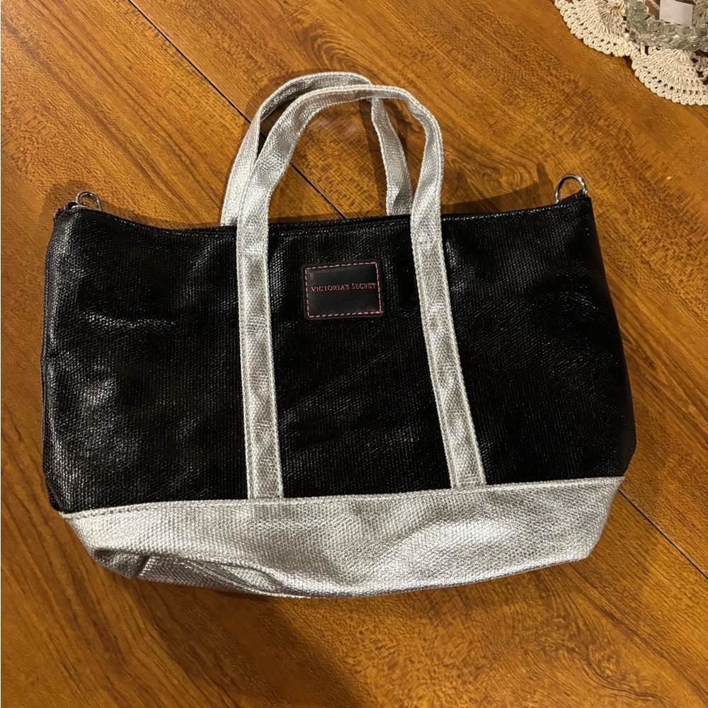Victoria's Secret Black and Silver Carryall